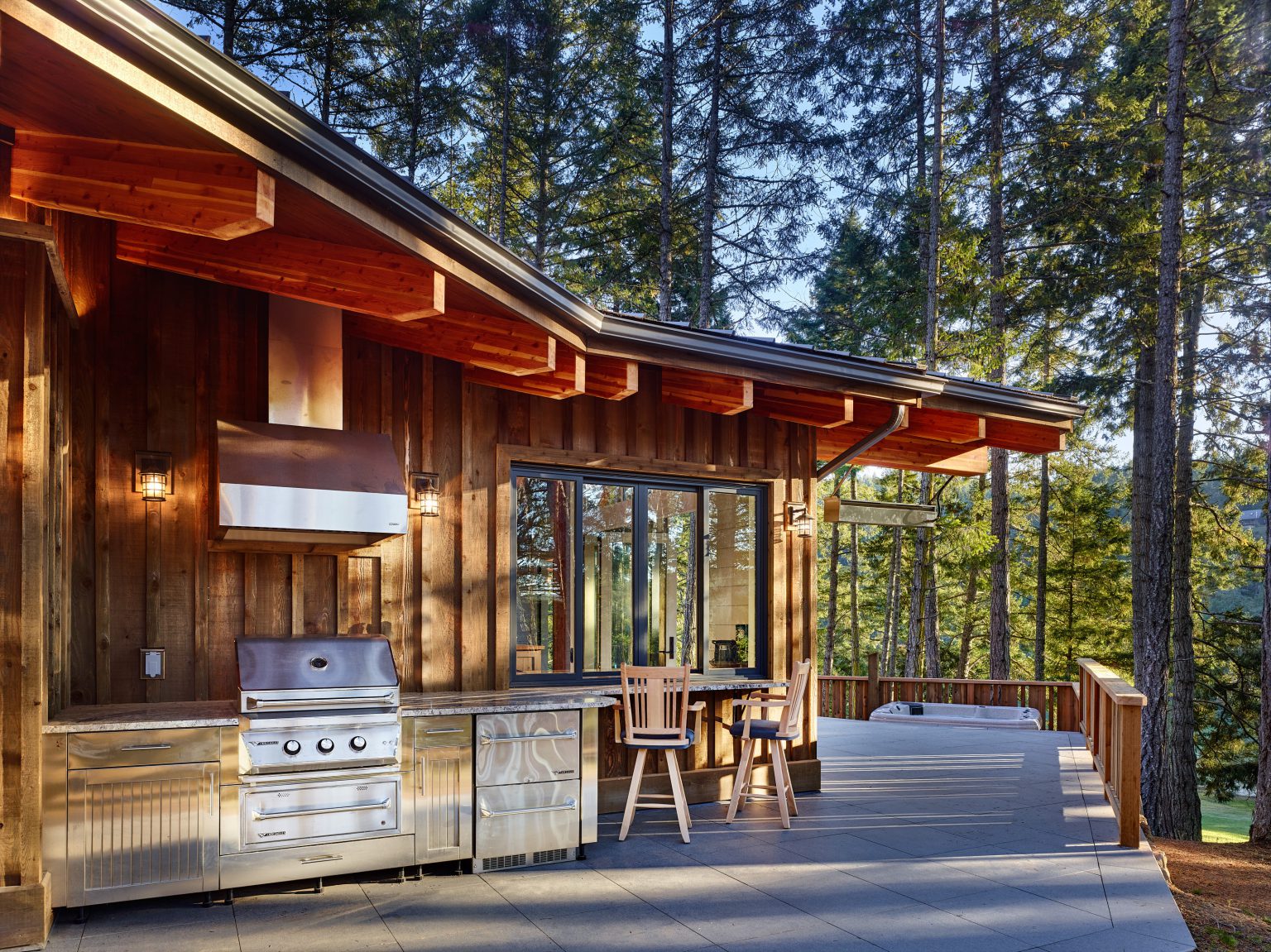 Outdoor kitchen and gathering space